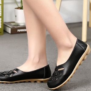 Venus Calais Comfort Flat Slip On Casual Loafer Black NEW